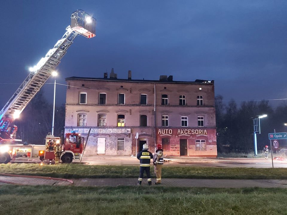 Pożar budynku przy ul. Frenzla, Bytom