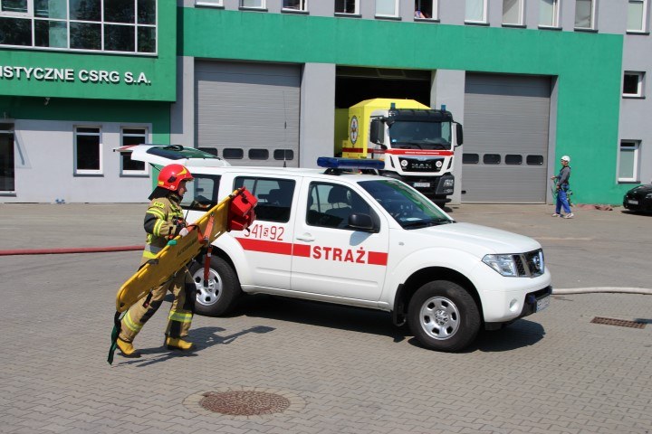 Ćwiczenia strażaków w CSRG 4