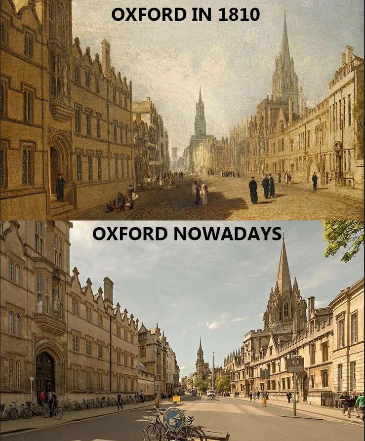 Oxford w 1810 roku i teraz. Podobne?