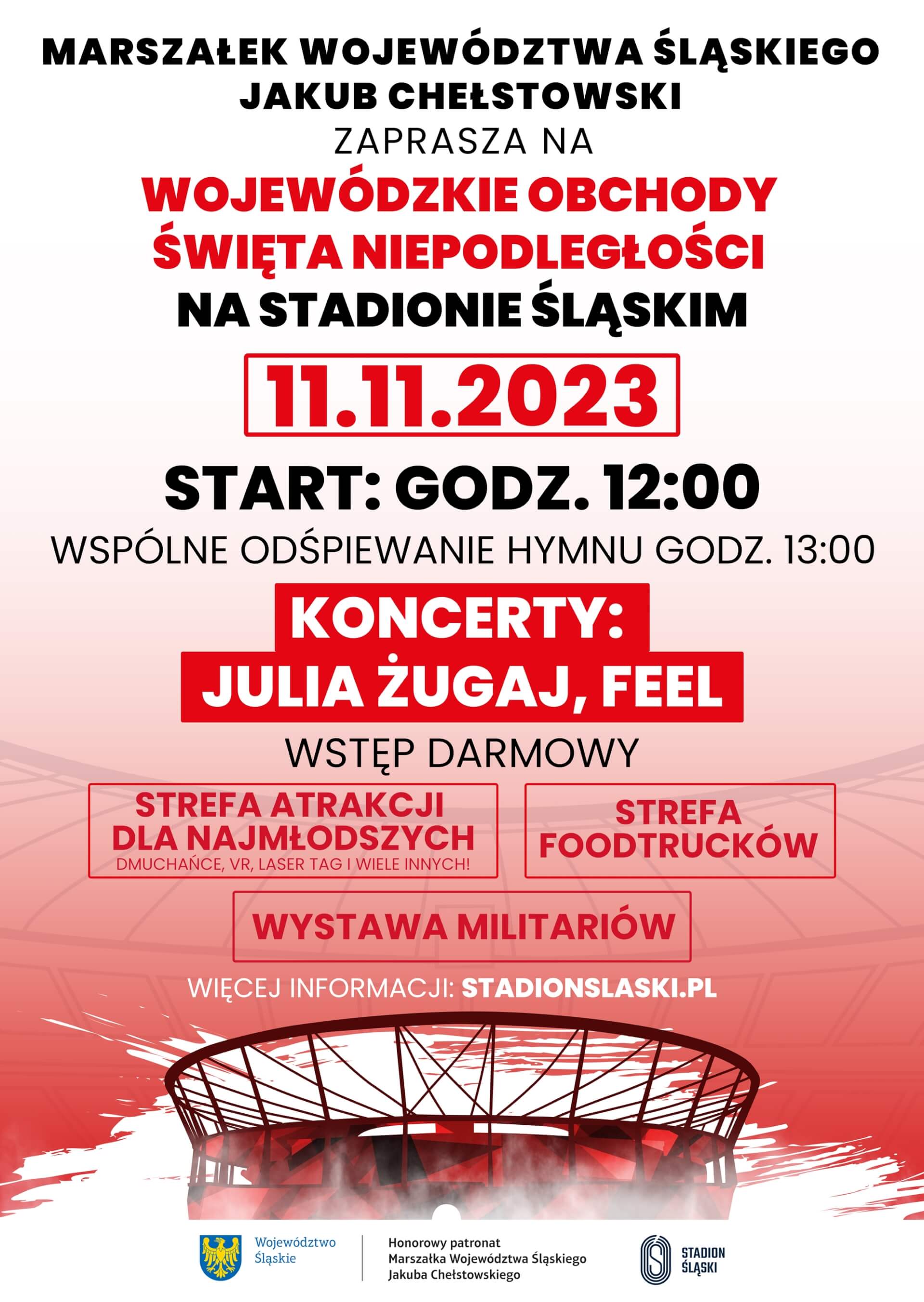 Wojewódzkie Obchody Święta Niepodległości na Stadionie Śląskim