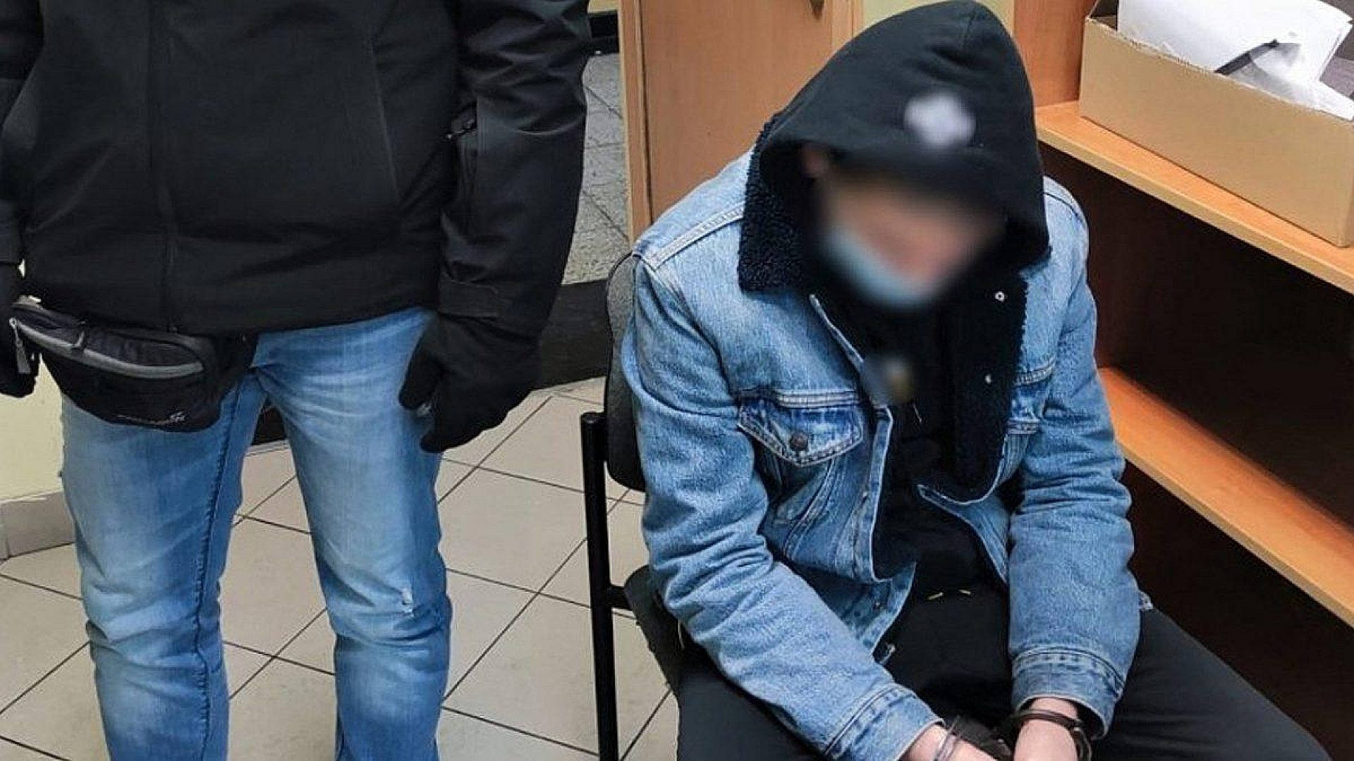 Zatrzymany Kacper Ś. Zatrzymany Kacper Ś.