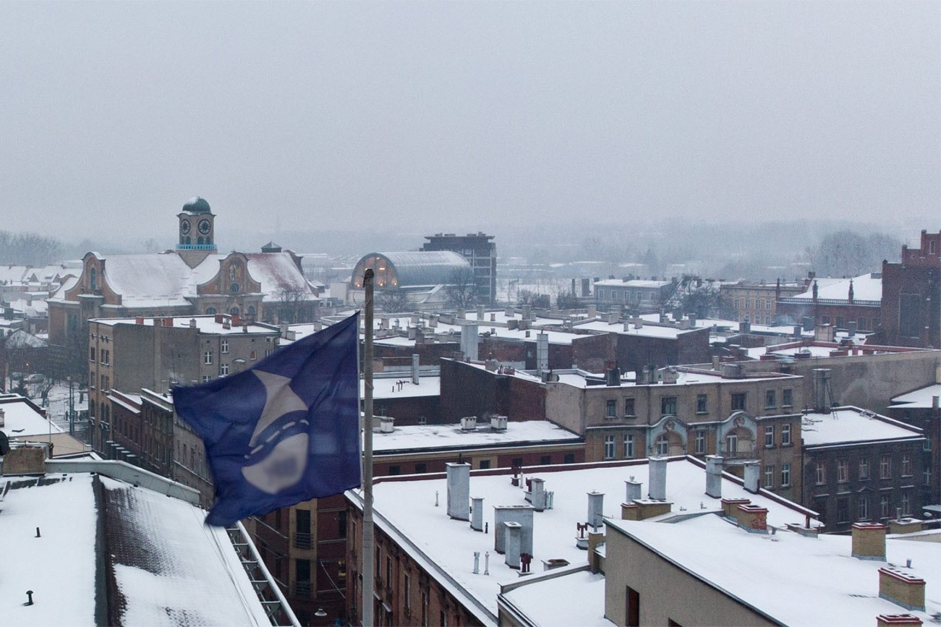 Byt zimowa panorama miasta Byt zimowa panorama miasta