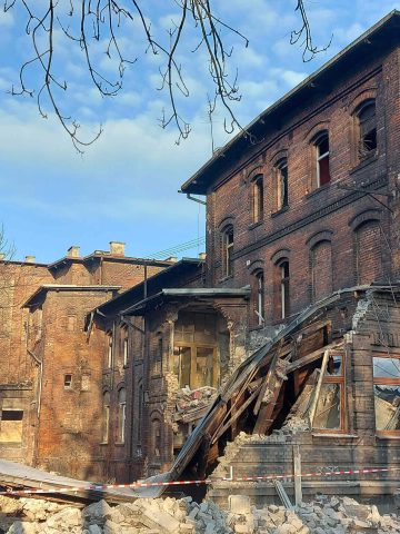 Pasteura zawalona kamienica Pasteura zawalona kamienica