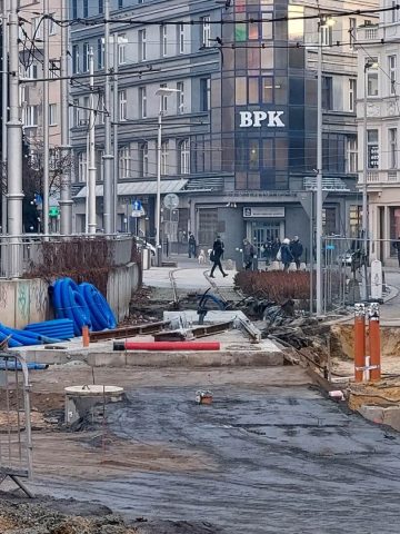 Przebudowa torowisk w rejonie pl. Kościuszki Przebudowa torowisk w rejonie pl. Kościuszki
