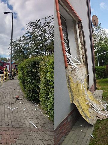 Wybuch gazu na ul. Woźniaka Wybuch gazu na ul. Woźniaka