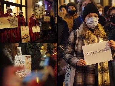 Protest pod biurem posła PiS w Bytomiu Protest pod biurem posła PiS w Bytomiu