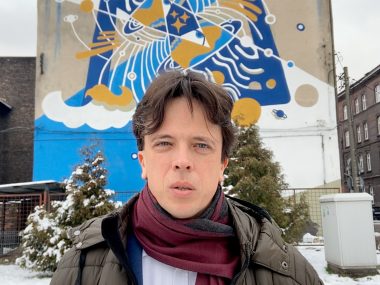 Mural upamiętniający Stanisława Lema w Katowicach Szopienicach Mural upamiętniający Stanisława Lema w Katowicach Szopienicach