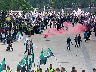 Bytomski5 gornicy protest