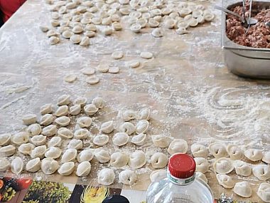 Pierogi pielmieni w OSP Sucha Góra Pierogi pielmieni w OSP Sucha Góra