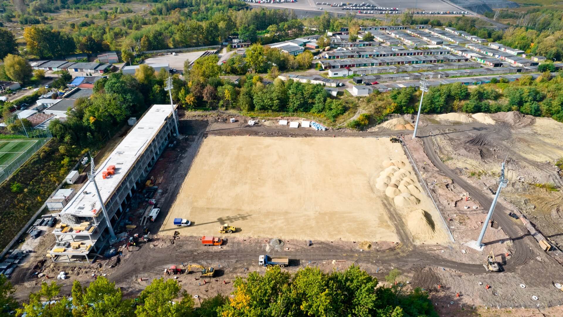 Budowa nowego boiska Polonii Bytom