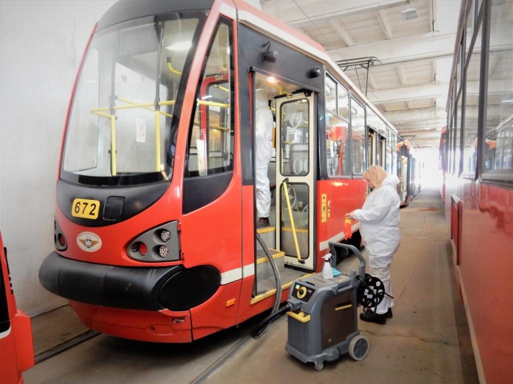 Byt dezynfekcja tramwajow slaskiech