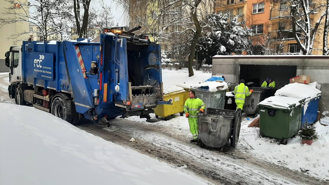 Byt odbior odpadow zima