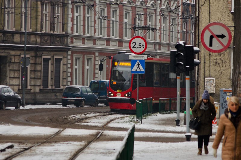 Byt tramwaj katowicka zima