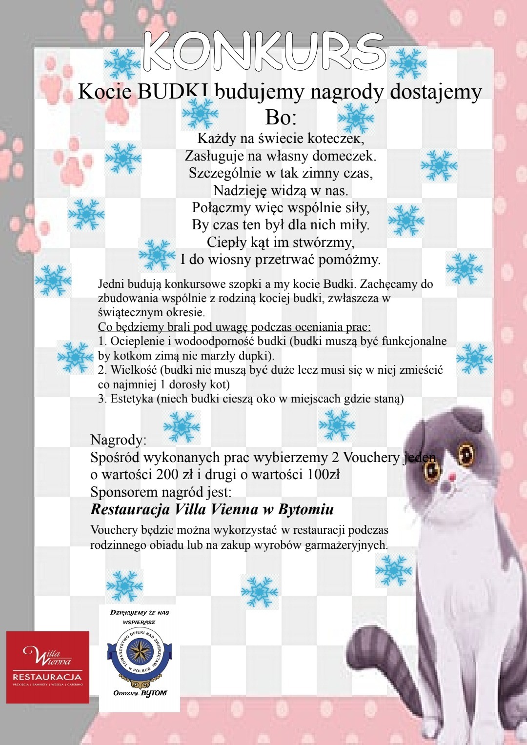 Plakat domki dla kotów 06