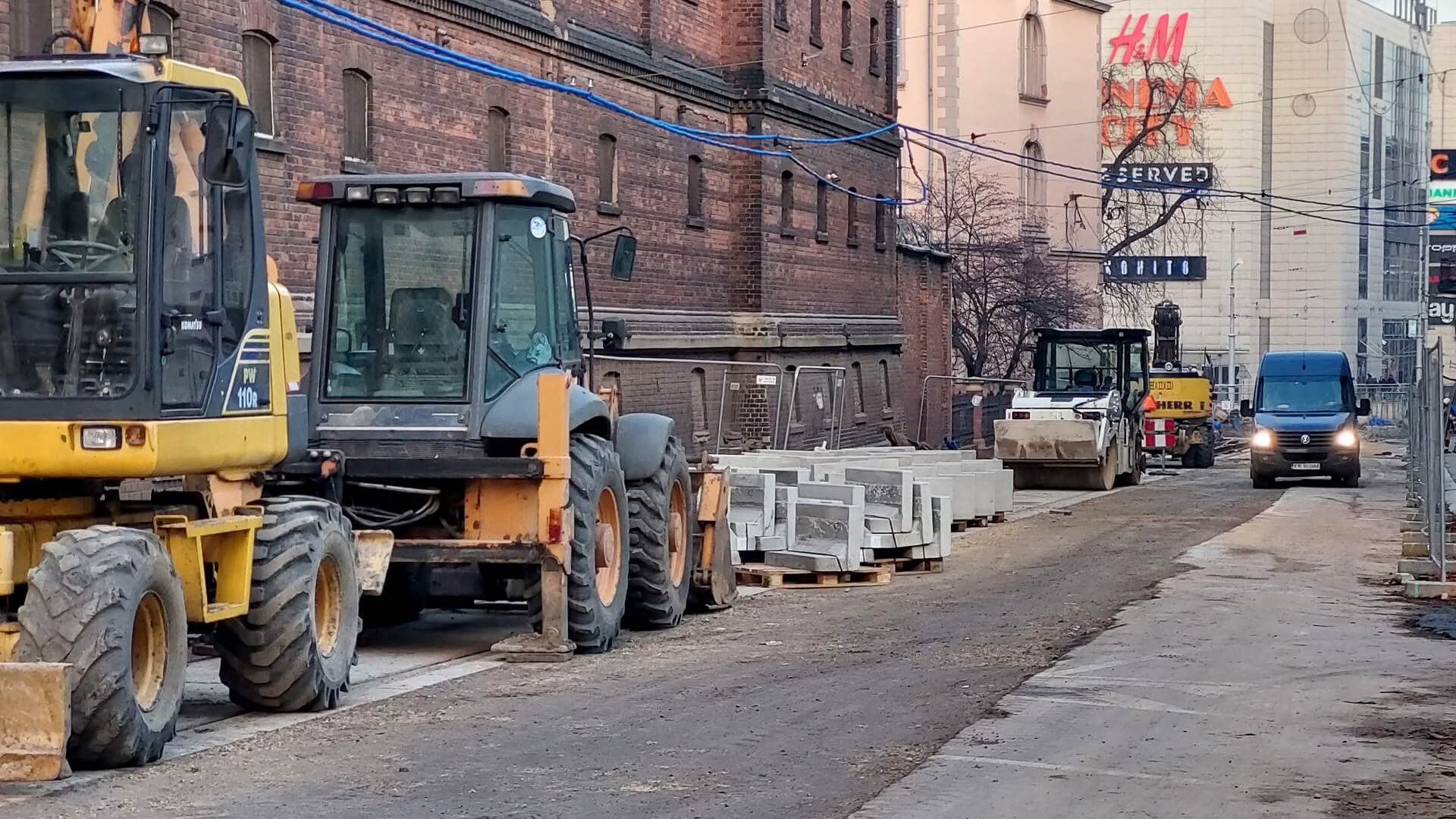 Przebudowa torowiska przy Areszcie Śledczym