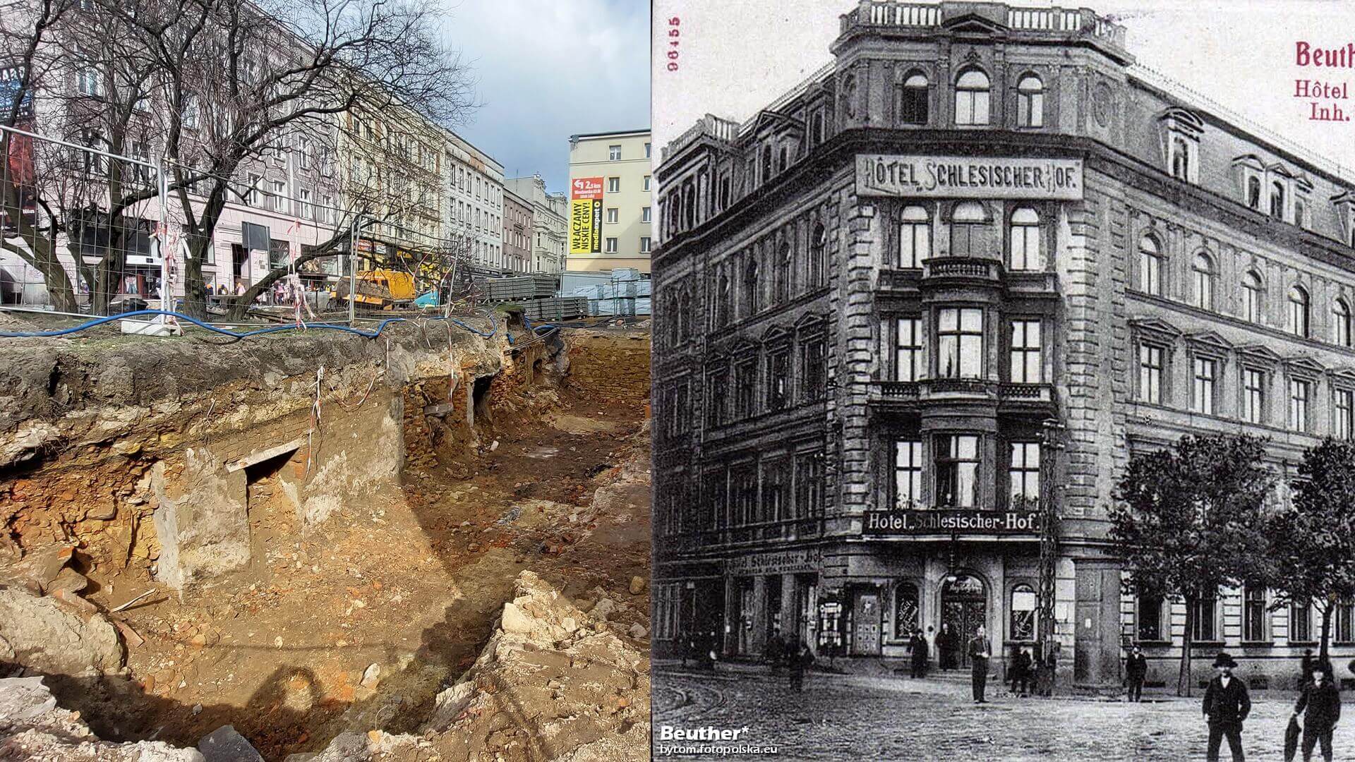 Odkrycie fundamentów hotelu Schlesischer Hof