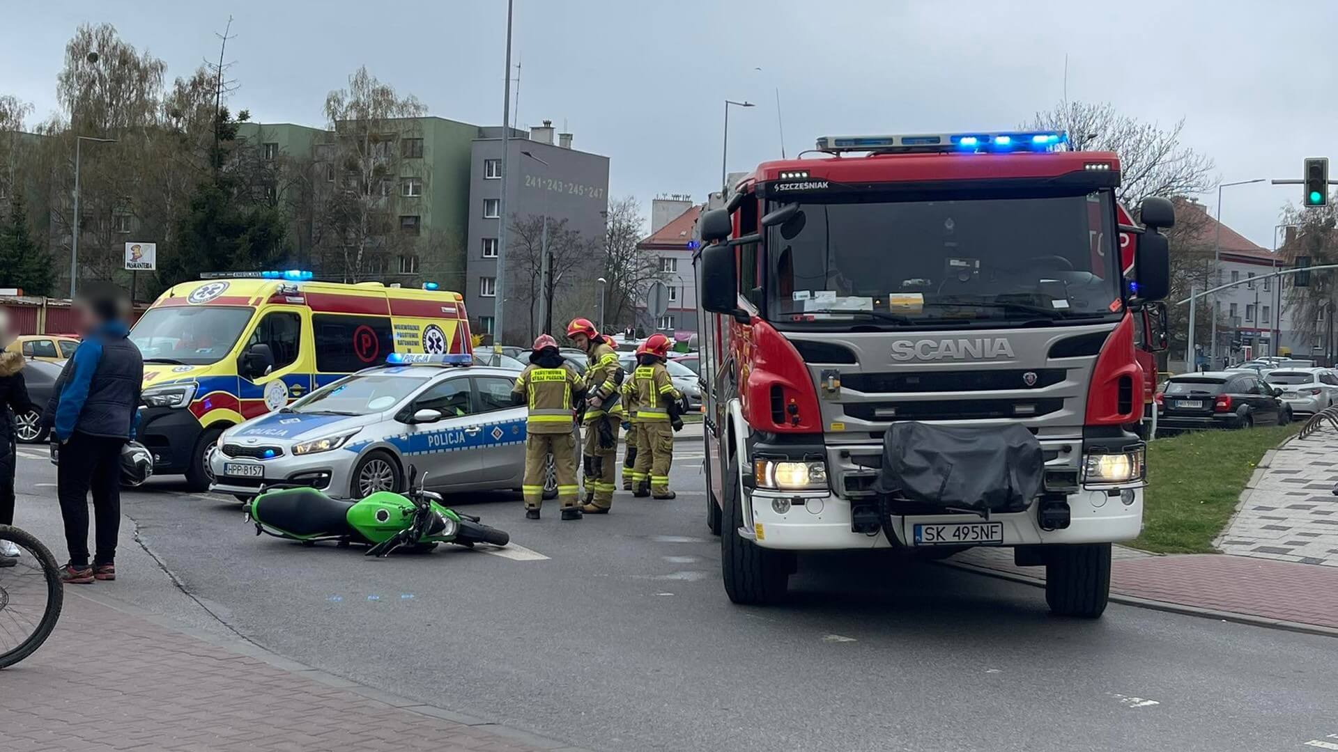 Motocykl, który brał udział w kolizji
