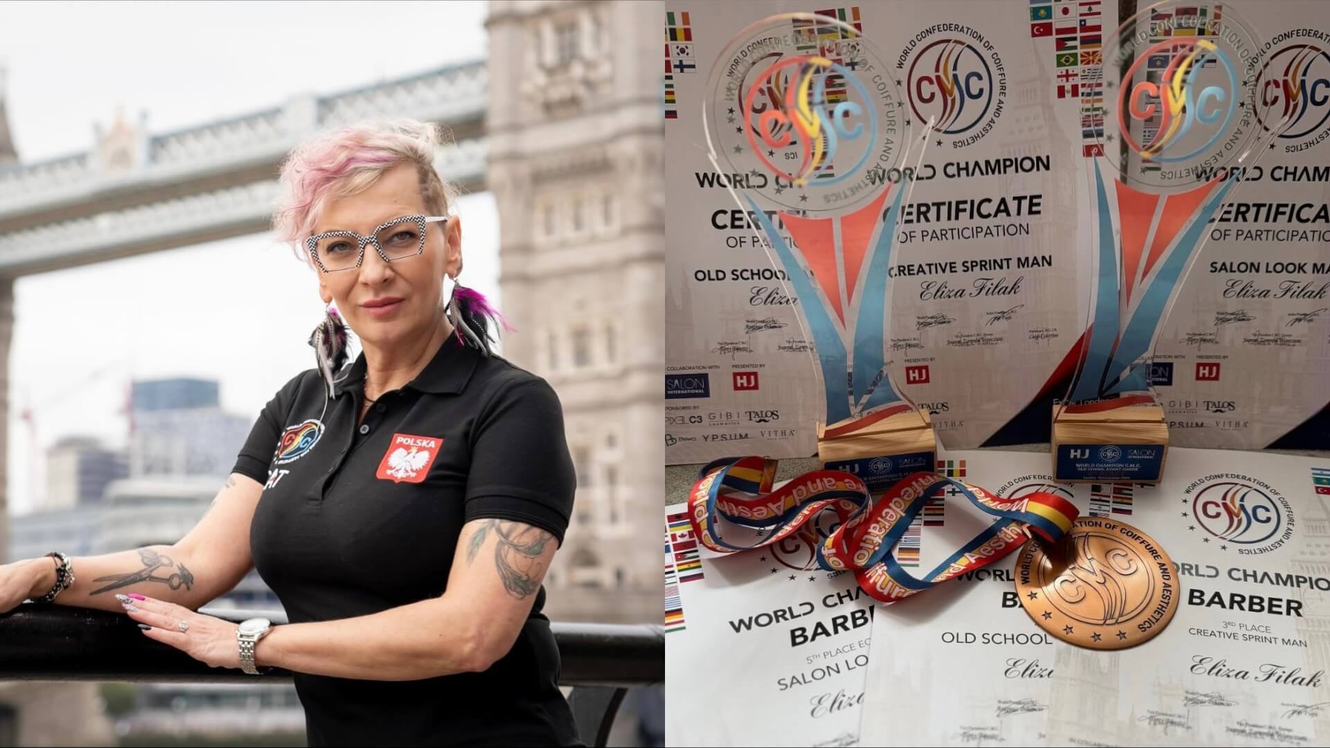Fryzjerka Eliza Filak zdobyła kolejny medal. Tym razem na Mistrzostwach Świata CMC w Londynie