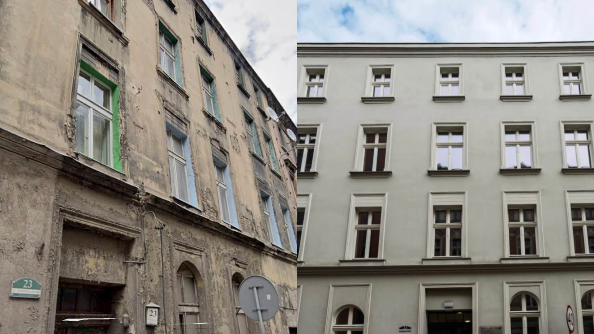 Kwietniewskiego 23 przed i po remoncie