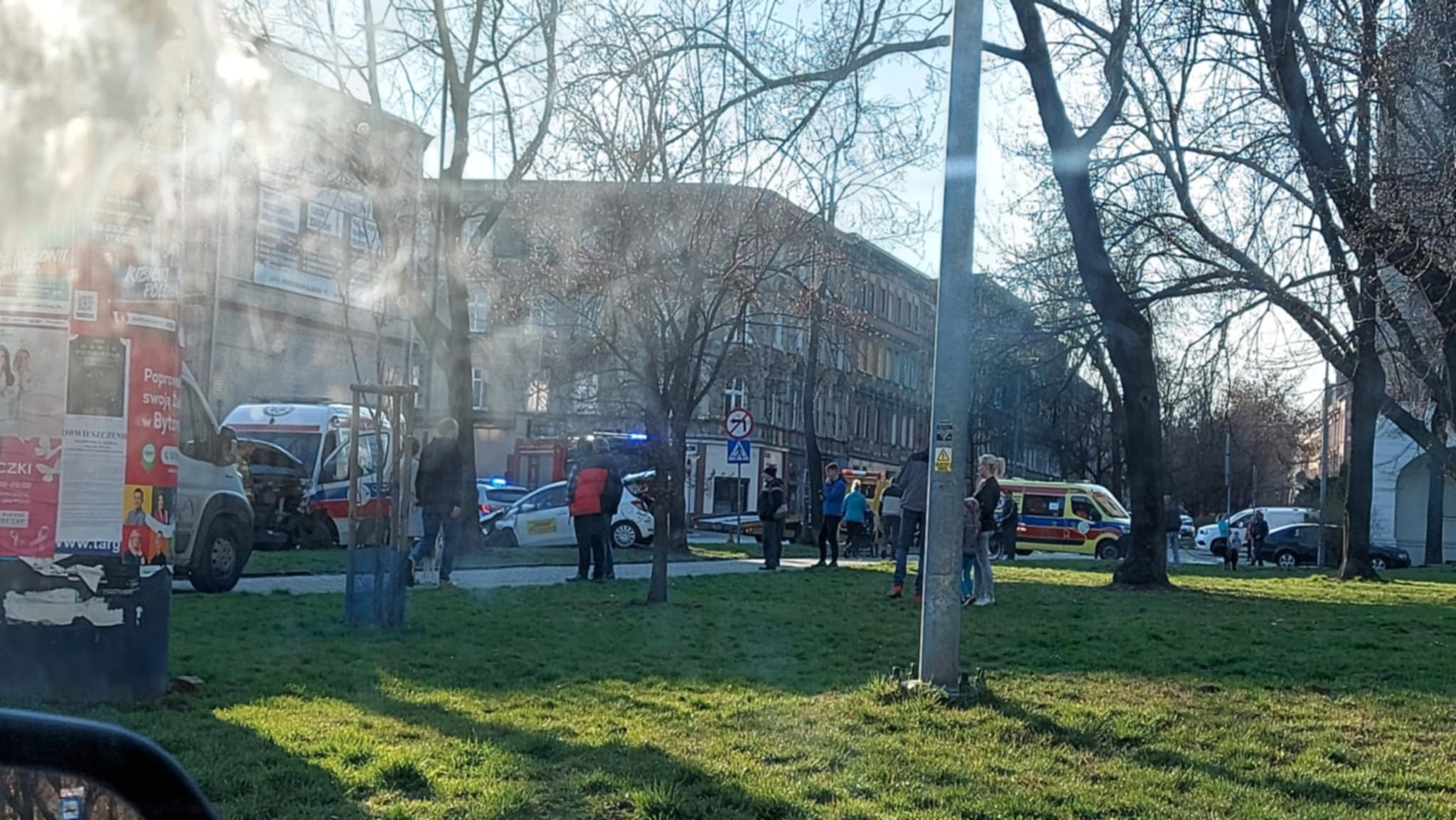 Wypadek Zeromskiego Bytom karetka elka 8