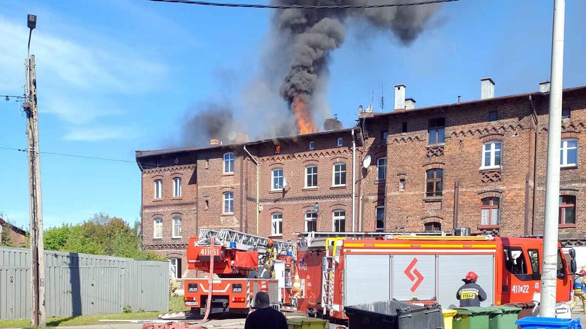 Pozar przy bonczyka Pozar przy bonczyka