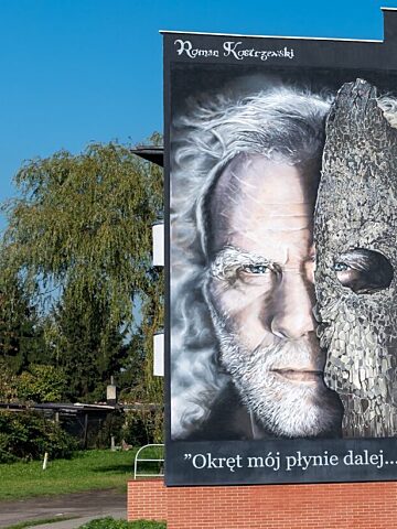 Mural upamietniajacy romana kostrzewskiego bytom karb 1 Mural upamietniajacy romana kostrzewskiego bytom karb 1