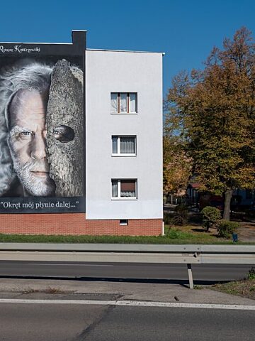 Mural upamietniajacy romana kostrzewskiego bytom karb 2 Mural upamietniajacy romana kostrzewskiego bytom karb 2