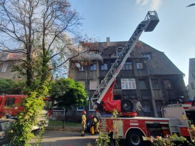 Pożar mieszkania w Bytomiu. Zdarzenia nie przeżyły 2 psy Pożar mieszkania przy ul. Baczyńskiego