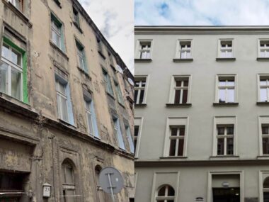 Wyremontowano kolejną kamienicę Kwietniewskiego 23 przed i po remoncie
