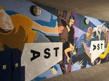 Nowy mural w bytomskiej filii AST Mural AST w Bytomiu