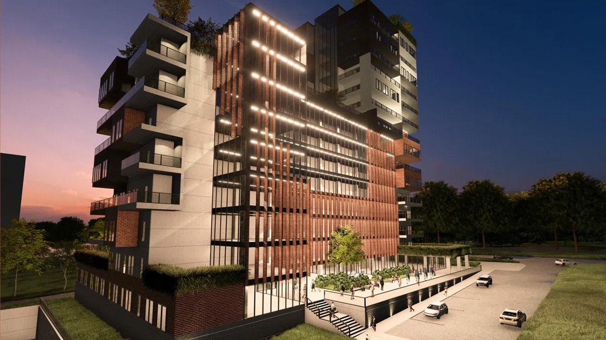 Wizualizacja planowanych wieżowców przy ul. Łużyckiej w Bytomiu