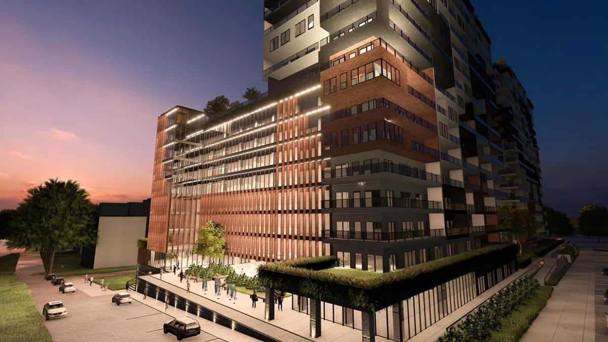 Wizualizacja planowanych wieżowców przy ul. Łużyckiej w Bytomiu