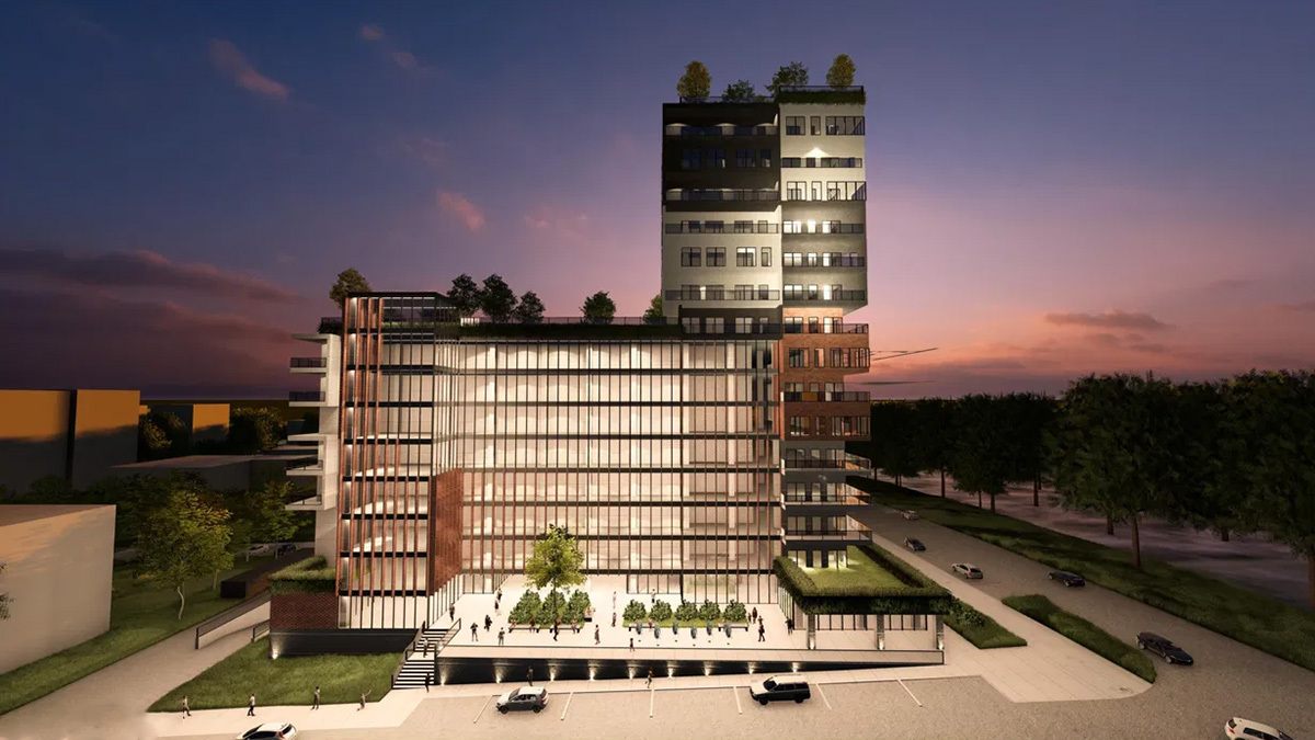 Wizualizacja planowanych wieżowców przy ul. Łużyckiej w Bytomiu