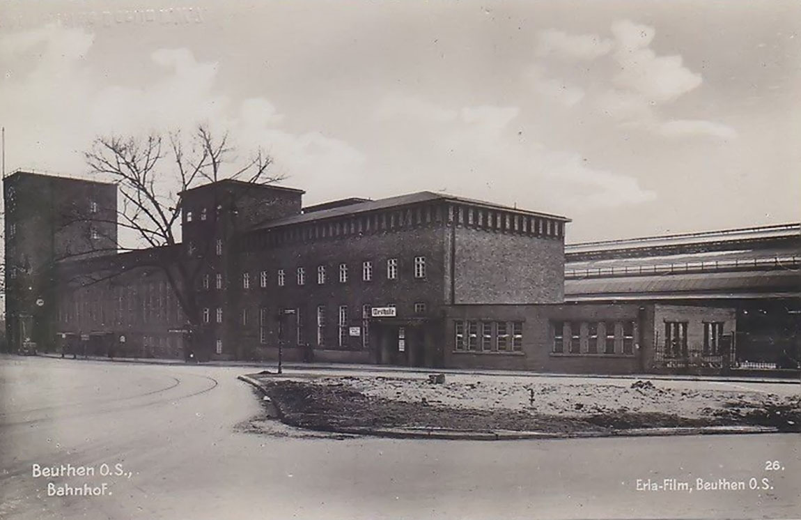 Dworzec kolejowy w Bytomiu ok. 1930 r.