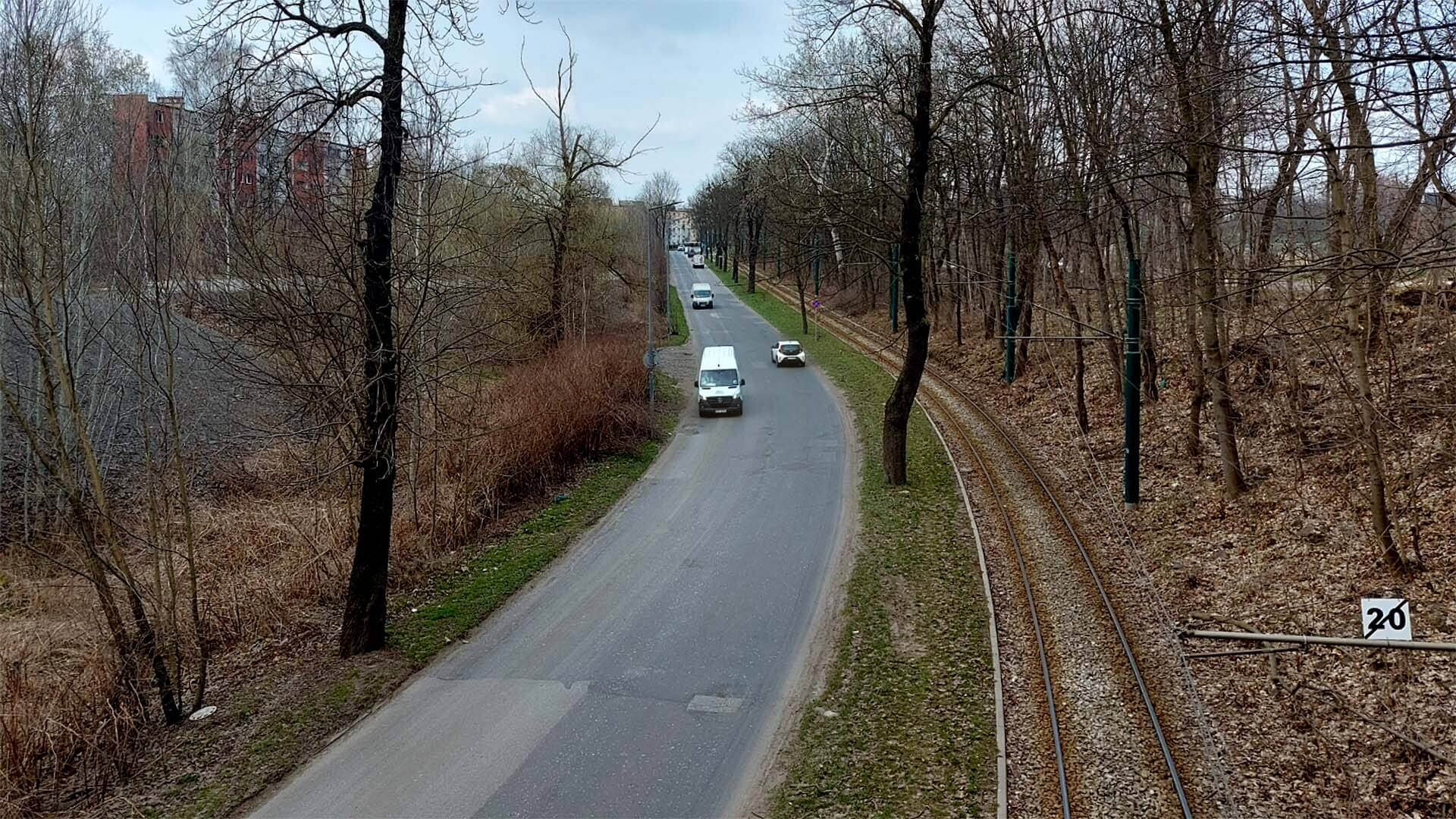 Ulica Frycza Modrzewskiego w kierunku Bytomia